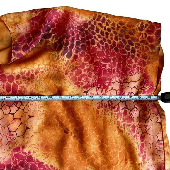 Hutton Wilkinson Women’s Reversable Handkerchief Top Orange Size 1X - Picture 7 of 9